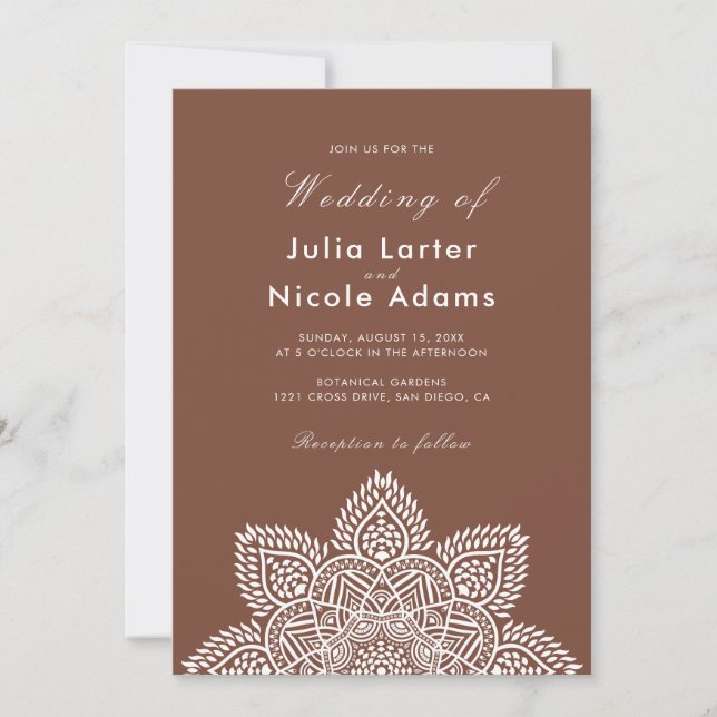 Invitation Geometric Glittering Metallic Luxury Wedding Invit (Devant)