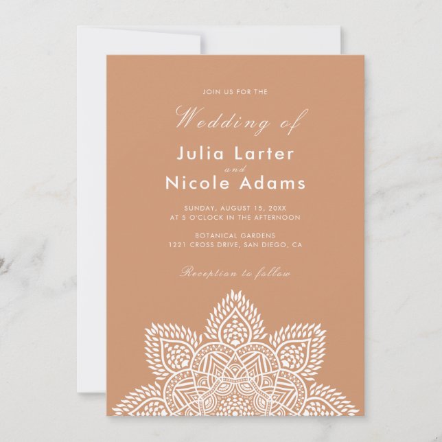 Invitation Geometric Glittering Metallic Luxury Wedding Invit (Devant)