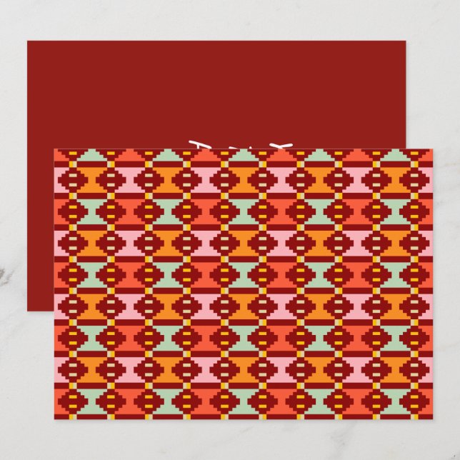Invitation Géométrie Boho Moderne (Devant / Derrière)