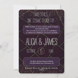 Invitation Géométrie cosmique Mariage Astrologie alternative
