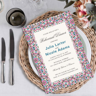 Invitation Géométrie de treillis marocain Mandala Dîner de ré