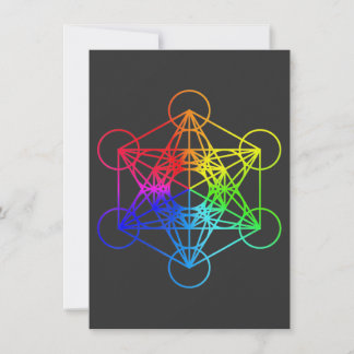 Invitation Géométrie sacrée Cube Metatron Yoga Zen