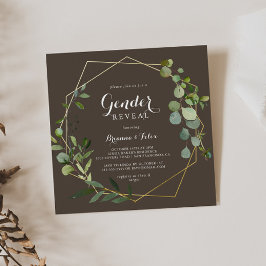 Invitation Géométrique Gold Brown Green Genre Revela Party