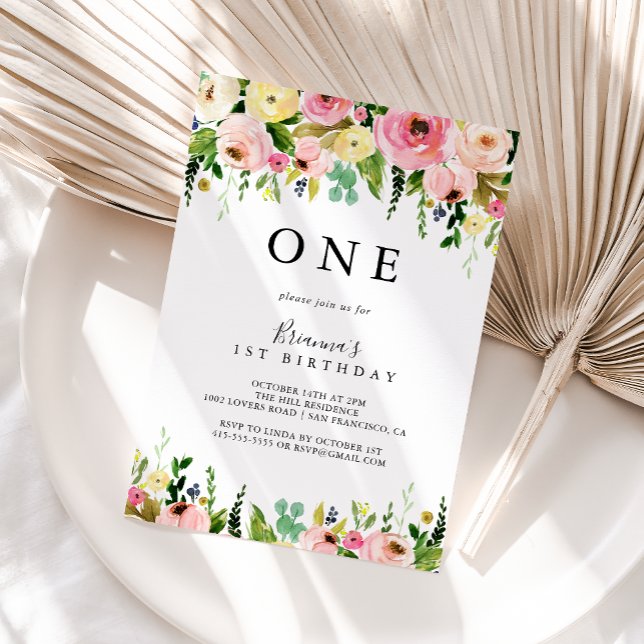 Invitation Géométrique Gold Tropical Fall Premier anniversair (Créateur téléchargé)