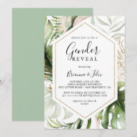 Géométrique Gold Tropical Green Genre Reveval Part