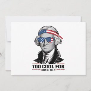 Invitation George Washington Cool Pour la British Rule 4 juil