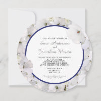 Géranium blanc et Mariage bleu Accent rond
