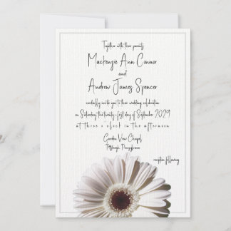 Invitation Gerbera Daisy Mariage