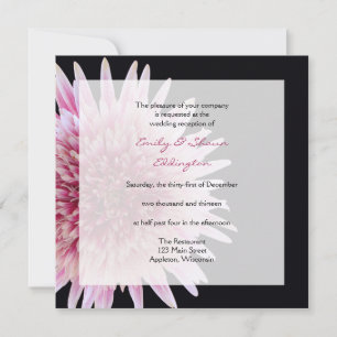 Invitation Gerbera Daisy Réception de mariage uniquement Invi