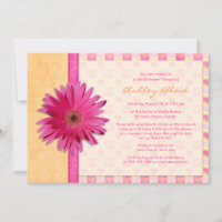 Gerbera Rose Daisy Orange Bridal Showboat Invitati