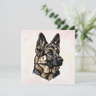 Invitation German Shepherd Art
