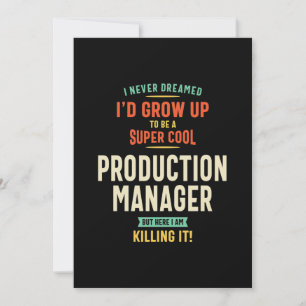 Invitation Gestionnaire de production super Cool