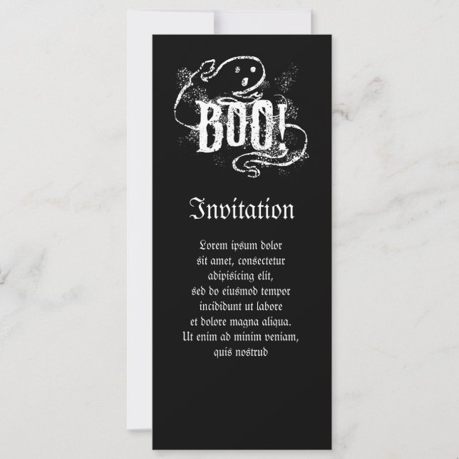Invitation Ghost boo (Devant)