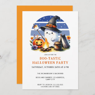 Invitation Ghost Boo-Tastic Camping Halloween Party