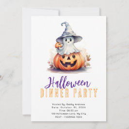 Invitation Ghost in Grey sorcières Casquette Diner d'Hallowee