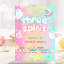 Ghost Pastel Neon Glow 3ème anniversaire Halloween