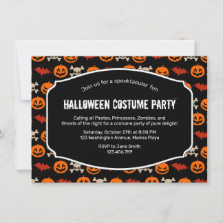 Invitation Ghoulish Thèmes de l'invitation costumée d'Hallowe