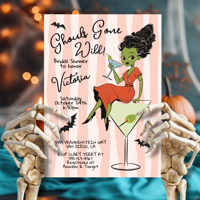 Invitation Ghouls Gone Wild Martinis Halloween Bridal Shower (Créateur téléchargé)