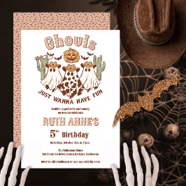 Invitation Ghouls veut s'amuser Halloween fête d'anniversaire