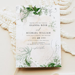 Invitation GIANNA Boho Ethereal Greenery Vintage Chic Mariage