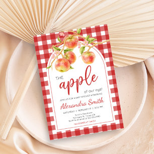 Invitation Gingham Pomme de Nos Yeux Baby Shower