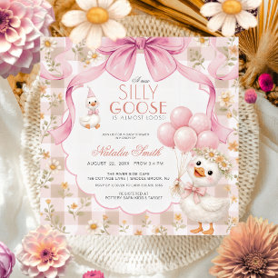 Invitation Gingham Tout en Un Fou de Canard Arc-en-ciel Baby 