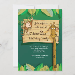 Invitation girafe et ami