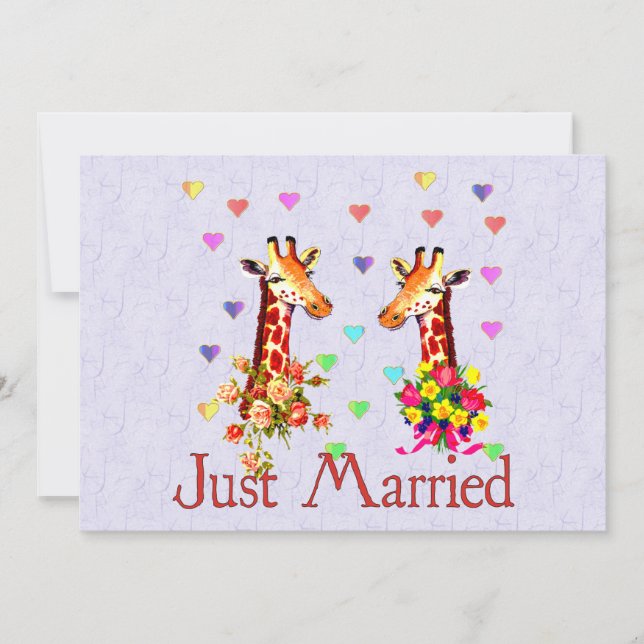 Invitation Girafes de mariage (Devant)