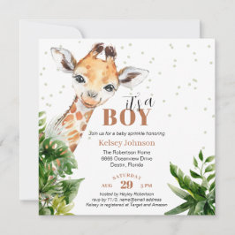 Invitation Giraffe Jungle Safari C'est une Baby Sprinkle