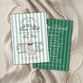 Invitation Girls Gone Mild Spa Bear Bachelorette Itinerary