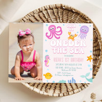 Girls Pink Photo près de la mer 1er anniversaire