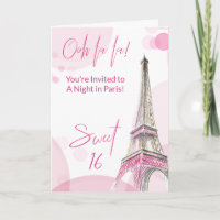 Girly Sweet 16 Rose White Paris Anniversaire