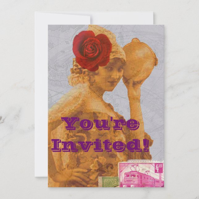 Invitation Gitan vintage (Devant)