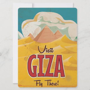 Invitation Giza, Egypte Poster Vintage voyage