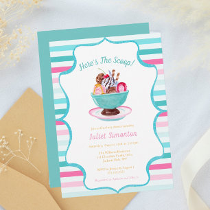 Invitation Glace à l'eau colorée Baby Shower