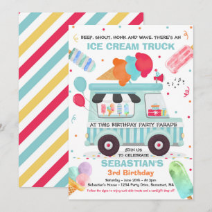 Invitation Glace Anniversaire Promenade De Fête Par Anniversa