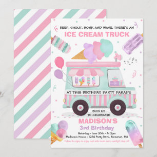 Invitation Glace Anniversaire Promenade De Fête Par Anniversa