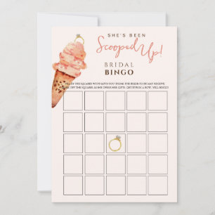 Invitation Glace Cream Scoopup Bridal Bingo jeu