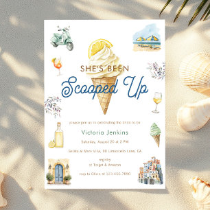 Invitation Glace d'été italienne servie lors d'une fête de ma