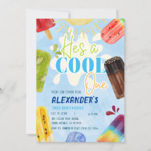 Invitation Glace Popsicle Été 1er 3e 4e 5e 6e Garçon