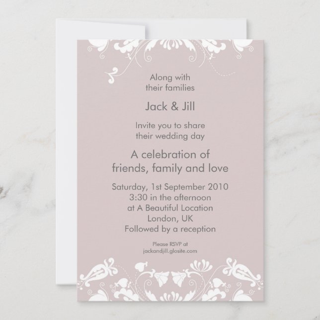 Invitation Glacer sur le gâteau 5x7 (Devant)