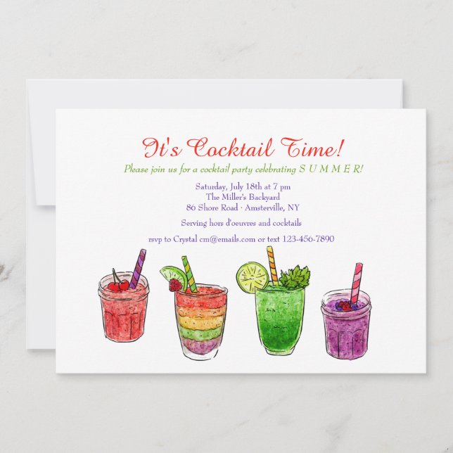 Invitation Glacière d'été (Devant)