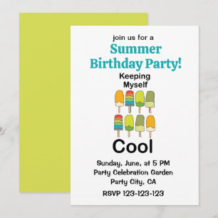 Invitation Glaçon pour me garder au frais Fête d'anniversaire