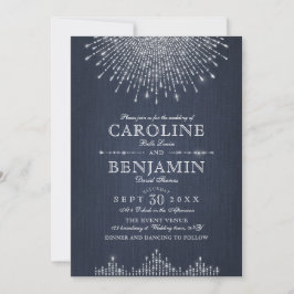 Invitation Glam argent parties scintillant art déco mariage v