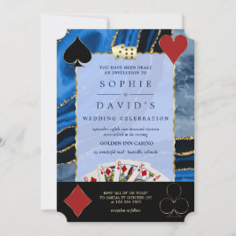 Invitation Glam Casino Royale Vegas Poker Gold Agate Mariage