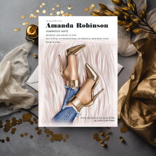 Invitation Glam Chic Fashion Show Graduation