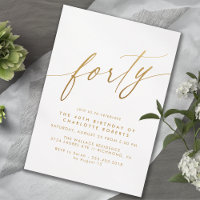 Glam doux blanc et or | 40e anniversaire moderne