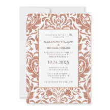 Glam Elegant Faux Rose Gold Parties scintillant Ma