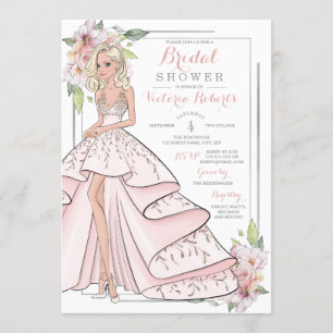 Invitation Glam Girl Fête des mariées