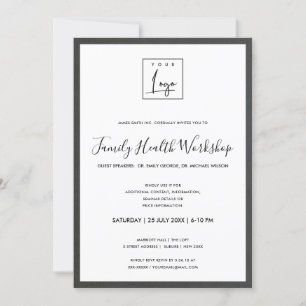 Invitation GLAM GRIS MARron SOIE VOTRE LOGO ATELIER GALA ÉVÉN